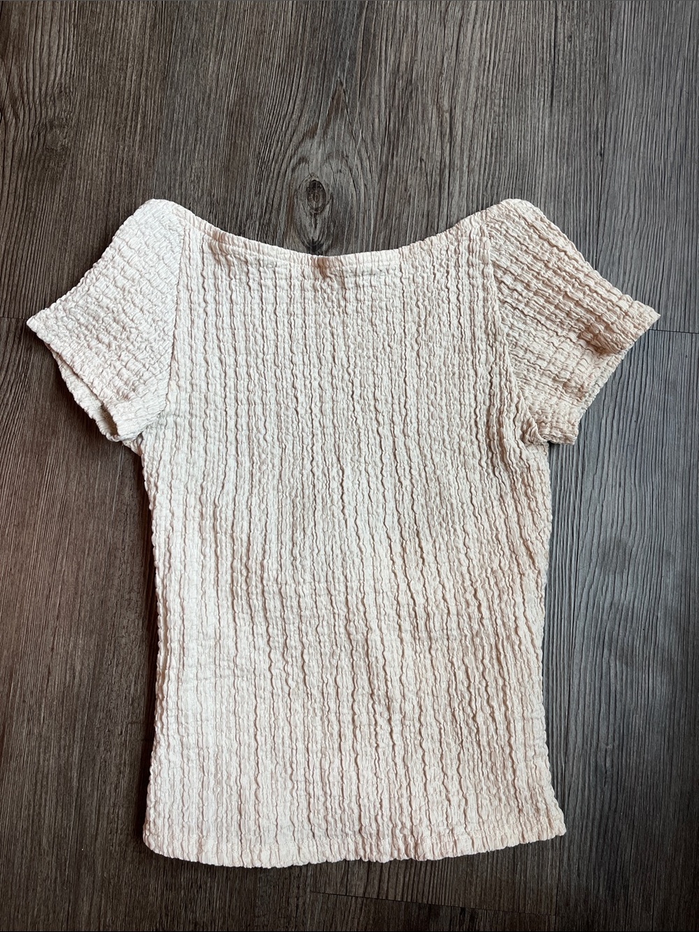 SILENCE + NOISE Cream Textured Top